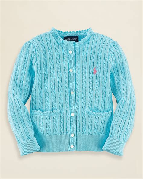 Ralph Lauren Childrenswear Girls Cableknit Cardigan Sizes 2 6x