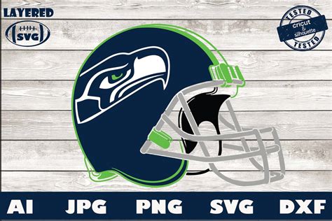 Seattle Seahawks Football Helmet Svg Design For Cricut Etsy