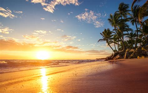 Sunrise On A Tropical Island Stock Photo Download Image Now Istock