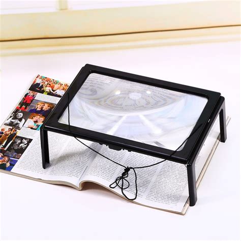 buy ultrathin a4 full page large pvc magnifier 3x foldable magnifying glass