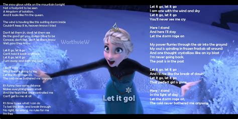 FROZEN - Let It Go song video with lyrics - WorthvieW