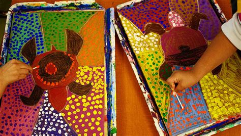 Art Trays Kindergarten Art Aboriginal Art Classroom Art Projects