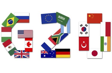 Dibujo Del Sistema De La Bandera De Paises De G 20 Por El Ejemplo Images