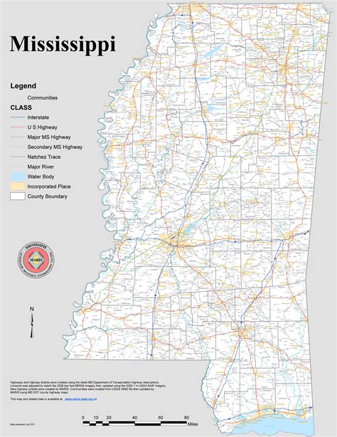 Mississippi Map Printable