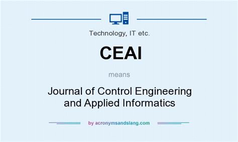 Computing & control engineering comput contr eng. CEAI - Journal of Control Engineering and Applied ...