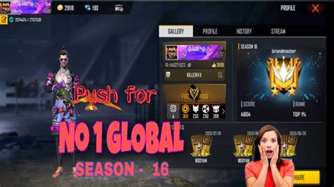 How To Push Rank In Free Fire Global Top 1 Push And Grandmaster Rank