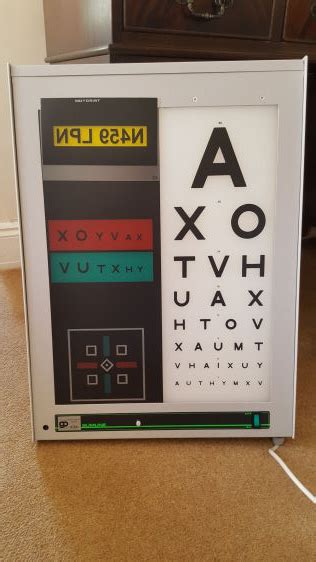 Illuminated Snellen Chart Reduced To Clear Clearance Used Optical