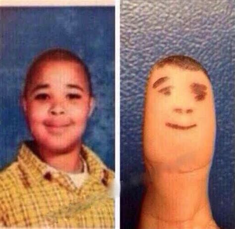 Kid Yearbook Photo Looks Like My Thumb Face Funny Faxo