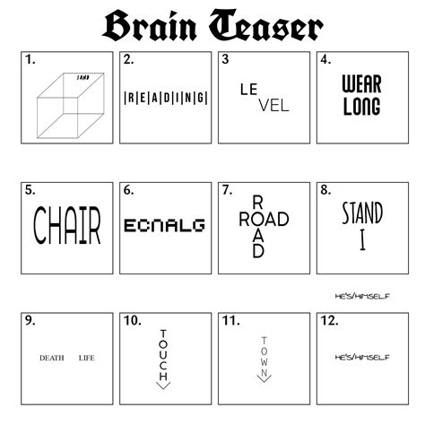 Printable Brain Teasers Brain Games Brain Games For Adults