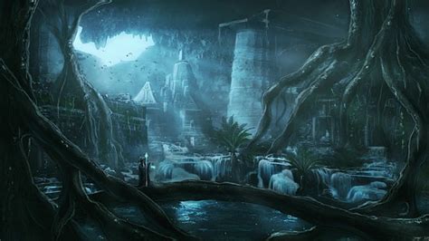 Hd Wallpaper Anime Apocalypse Ruins Green Scenic Underground