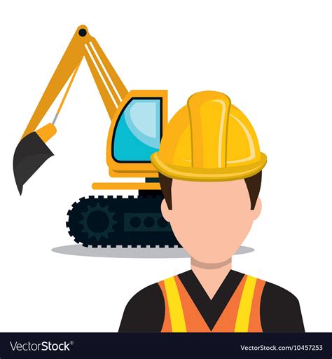 Builder Constructor Worker Icon Royalty Free Vector Image