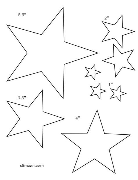 The Star Pattern Is Shown In Black And White With Five Smaller Stars