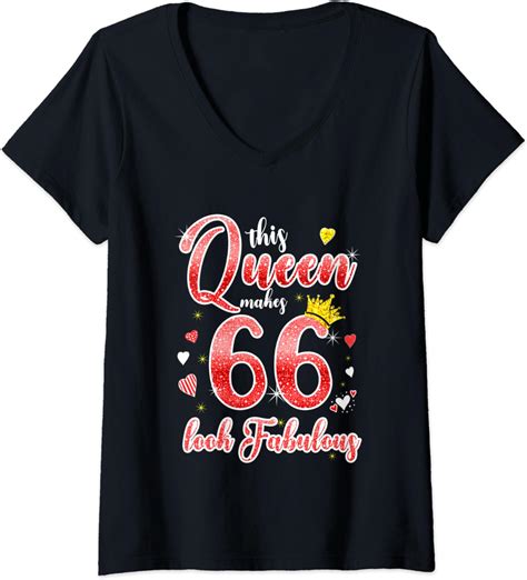 Womens This Queen Makes 66 Look Fabulous 66th Birthday T