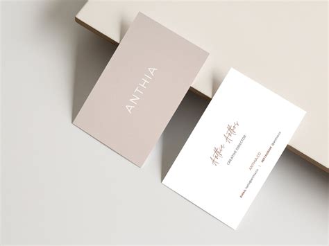 Canva Business Card Template Design Minimal Brand Stationery Etsy