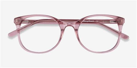 Greta Round Clear Pink Glasses For Women Eyebuydirect