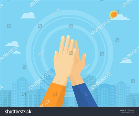 Two Hands Giving High Five Great Stock Vector Royalty Free 272656040