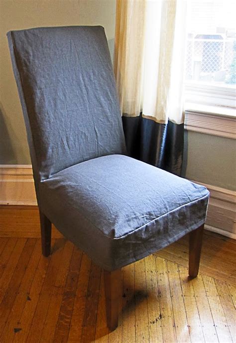 Velcro® attachments underneath the seat give the cover a performance finish for stain resistance. Reposhture Studio: Parsons Chair Slipcovers