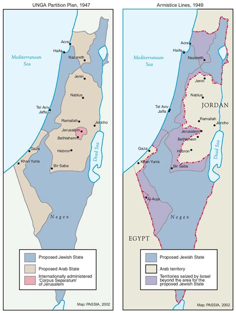 Map Of The Partition Of Israel And Palestine World History Commons