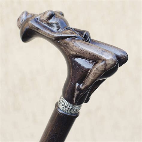 Unique Walking Cane Viking Fashionable Walking Stick Hand Carved Oak