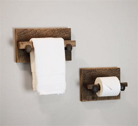 Barn Wood Toilet Paper Holder Rustic Toilet Paper Hanger With Etsy