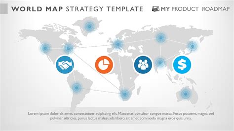 Powerpoint World Map Infographic Presentation Template My Product Roadmap