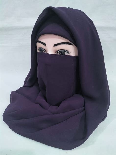 Plain Niqab Ready To Wear Indigo Suzain Hijabs
