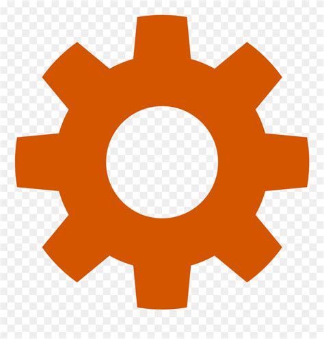 Orange Gear Icon Png Clipart 5253091 Pinclipart