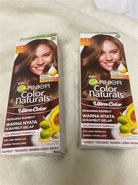 Warna Golden Brown Garnier - Review Cat Rambut Di Rumah Pakai Garnier