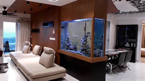 Largest Marine Aquarium At Living Room Youtube