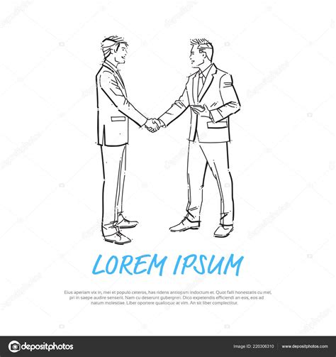 Business People Shaking Hands During Meeting Agreement In Front Of