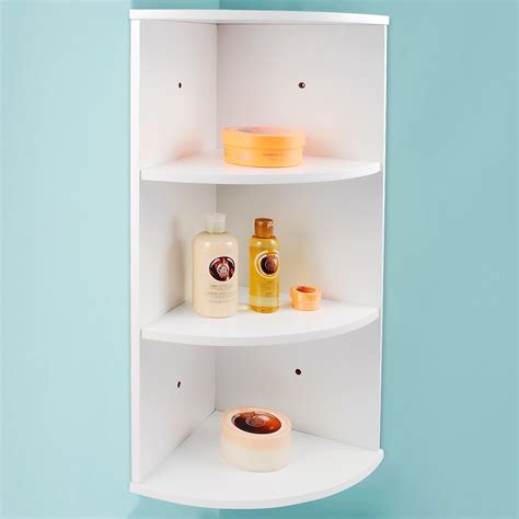 Wood Corner Shelves For Bathroom Tier White Wooden Corner Wall