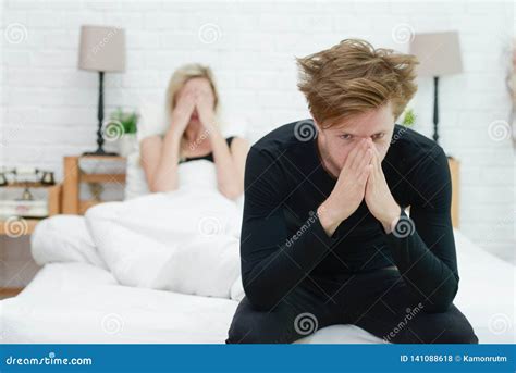 Frustrated Sad Girlfriend Sit On Bed Think Of Relationship Problems