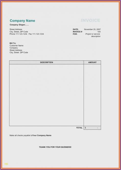 Free Blank Fillable Invoice - Form : Resume Examples #yKVBjggVMB