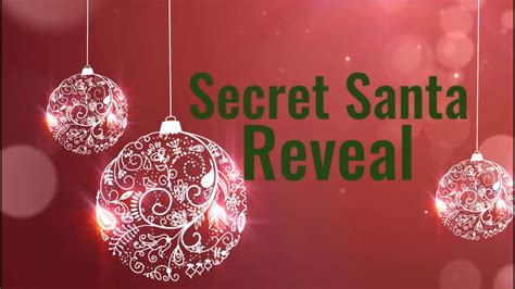 Secret Santa Reveal Youtube