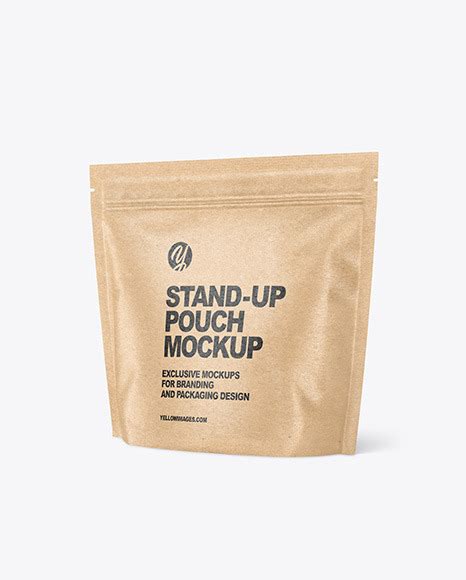 Kraft Paper Stand Up Pouch Mockup Free Download Images High Quality