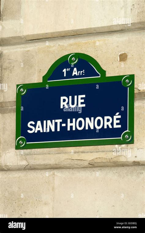 Rue St Honore Paris France Stock Photo Alamy