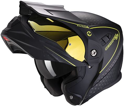 Modular Motorcycle Helmet Adventure Scorpion Adx 1 Horizon Matte Black