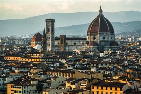 An Aerial View Of The Historic Skyline Of Florence Italy Editorial