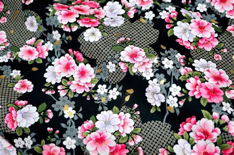 japanese kimono fabric sakura cherry blossom