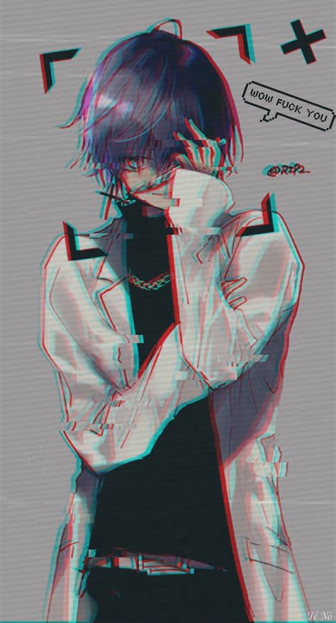 Anime Male Glitch Anime Boy See More Ideas About Anime Anime Guys