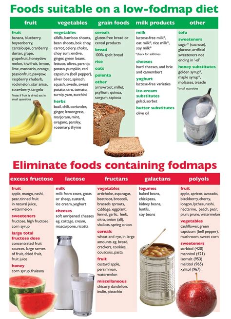 Low Fodmap Foods List Printable
