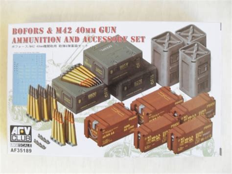 Afv Club 135 35189 Bofors And M42 40mm Ammoaccessories Military Model Kit