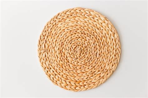 Premium Photo Wicker Straw Stand Isolated On White Background Flat