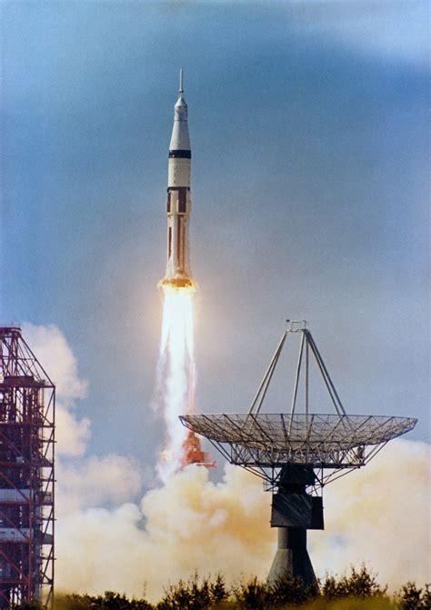 Apollo Vii Crew Launch Ksc Moon Nasa Science