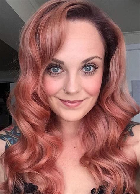 According to instagram, the pretty little liars star added pink highlights to her brunette hair with rose gold temporary tint from celebrity stylist kristin ess's haircare line. 65 Rose Gold Hair Color Ideas for 2017 - Rose Gold Hair Tips & Maintenance | Fashionisers©