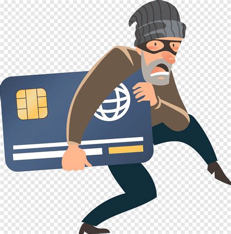 Burglar Illustration Robbery Cybercrime Icon Credit Card Theft Business Card Cartoon Png