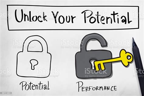 Unlock Your Potential Improve Skill Concept Stock Illustration