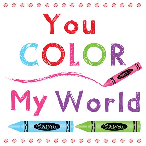 Color My World Valentine Printable