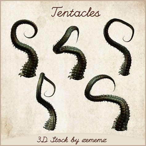 3d tentacles by zememz on deviantart