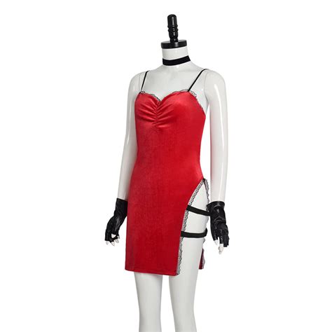 resident evil elise cosplay costume sexy red dress halloween party sui accosplay